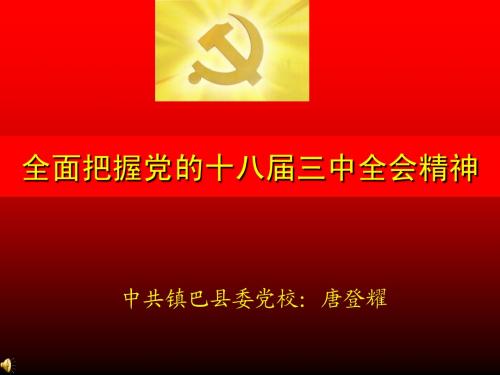 全面把握三中全会精神