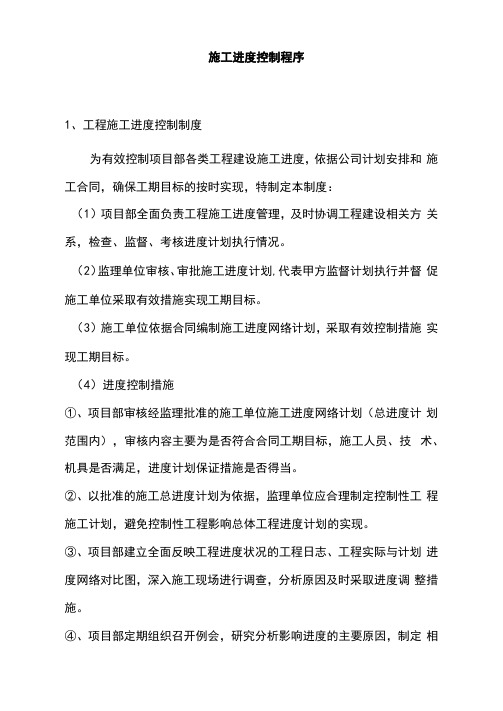 施工进度控制程序