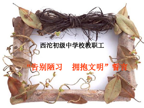 告别陋习  拥抱文明誓言