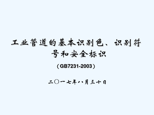 《工业管道的基本识别色识别符号和安全标识》(GB-7231) PPT