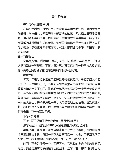 牵牛花作文
