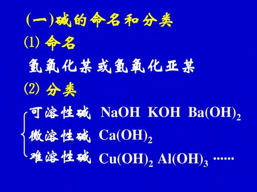 化学 碱的性质
