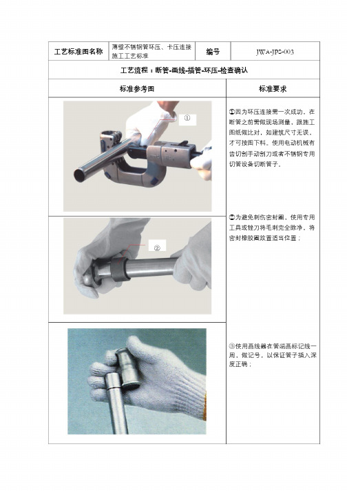 3.薄壁不锈钢管环压连接施工工艺标准