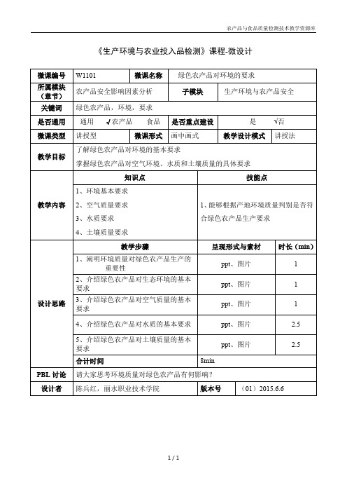 生产环境与农业品投入检测W1101-绿色农产品对环境的要求1-微设计