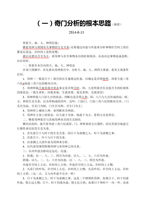 奇门解盘