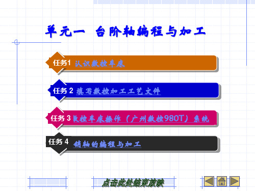 数控车床编程与加工单元一 台阶轴的编程与加工