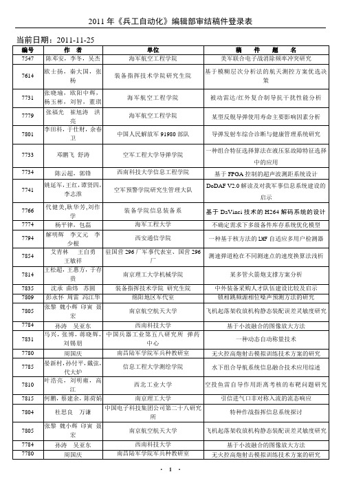 兵工自动化编辑部