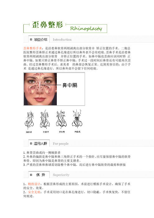 歪鼻矫正手术效果
