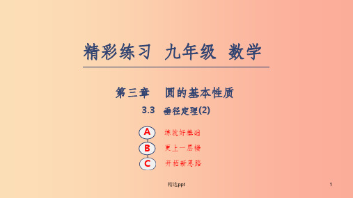 201X年秋九年级数学上册 第三章 圆的基本性质 3.3 垂径定理课件2(新版)浙教版