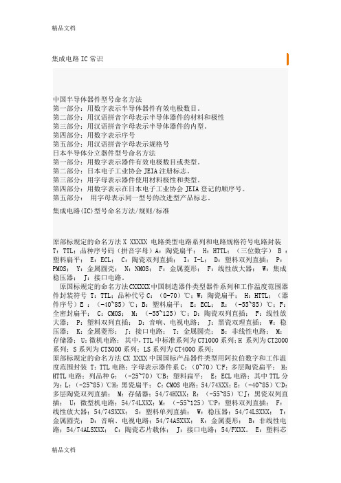 (整理)集成电路IC知识