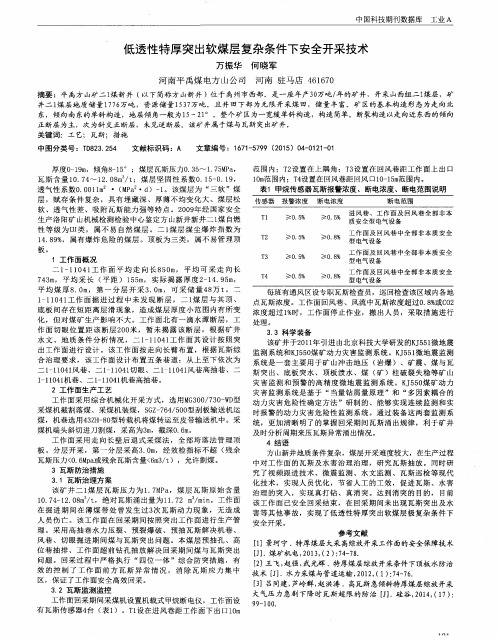 低透性特厚突出软煤层复杂条件下安全开采技术