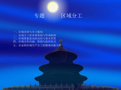区域分工