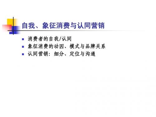 第二章 自我、象征消费与认同营销