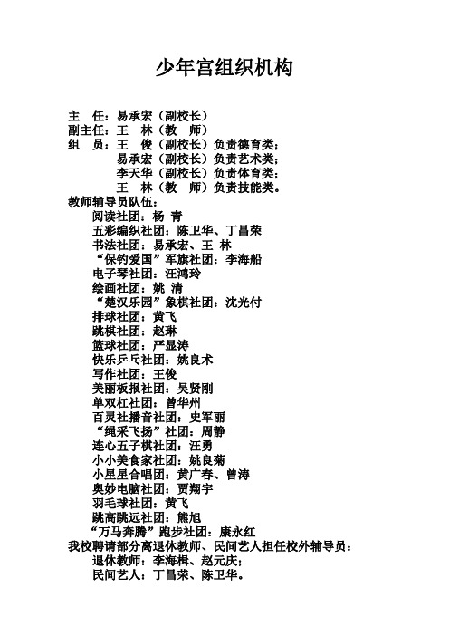 少年宫组织机构