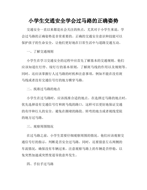 小学生交通安全学会过马路的正确姿势