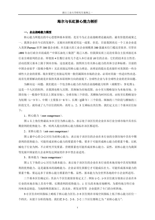 海尔与长虹核心能力剖析