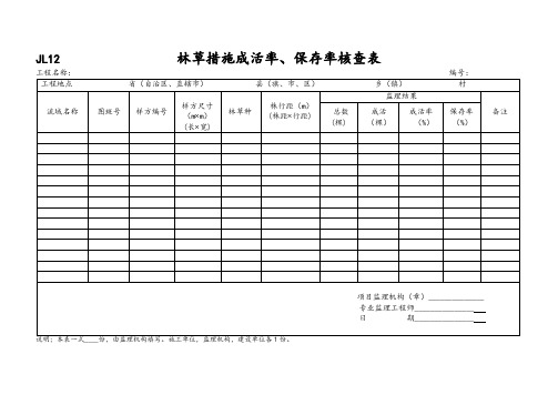 林草措施成活率