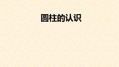 新人教版小学数学六年级下册3.1.1 圆柱的认识