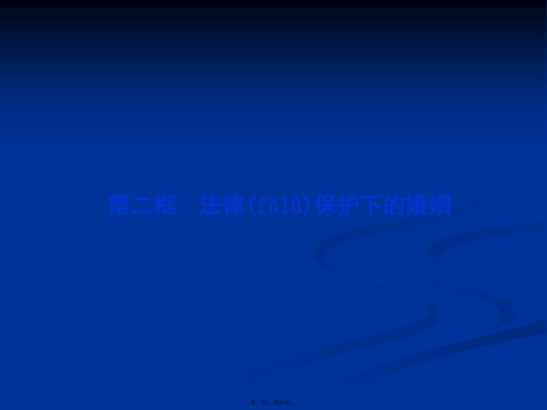高二政治课件专题五第二框法律保护下的婚姻选修5