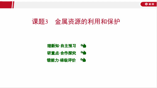 最新人教版九年级下册化学第八单元 课题3 金属资源的利用和保护