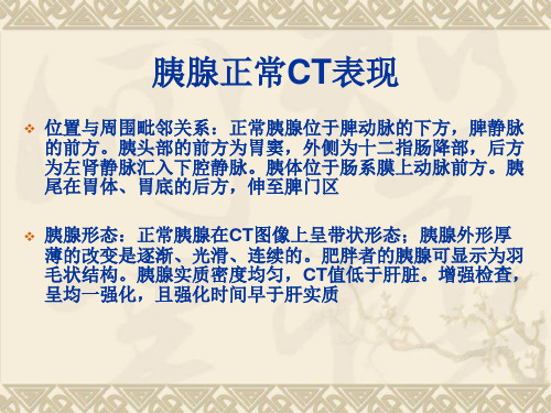 胰腺基本疾病ct影像表现_PPT课件