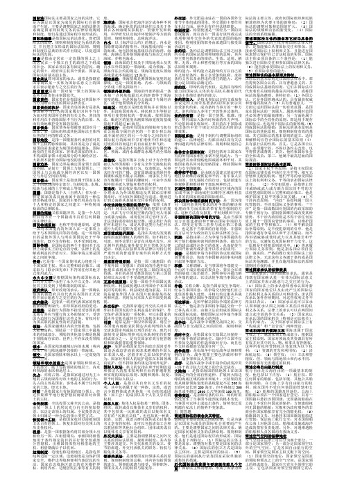 国际公法名词解释和简答题考试版