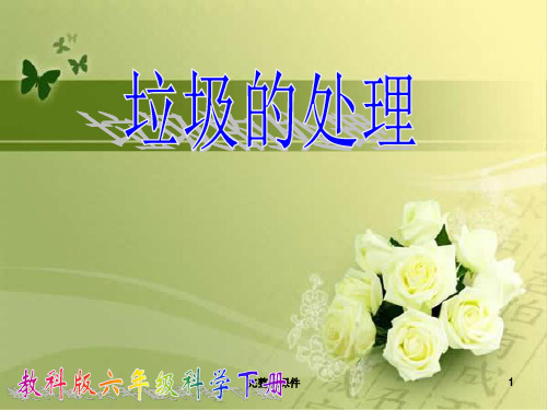 小学科学六年级下册《垃圾的处理》ppt课件