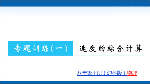 专题训练一沪科版八级物理(上册)教用习题精品PPT