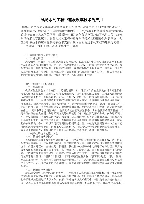 试论水利工程中疏浚吹填技术的应用