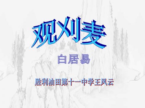 观刈麦PPT7 人教版 (共15张PPT)