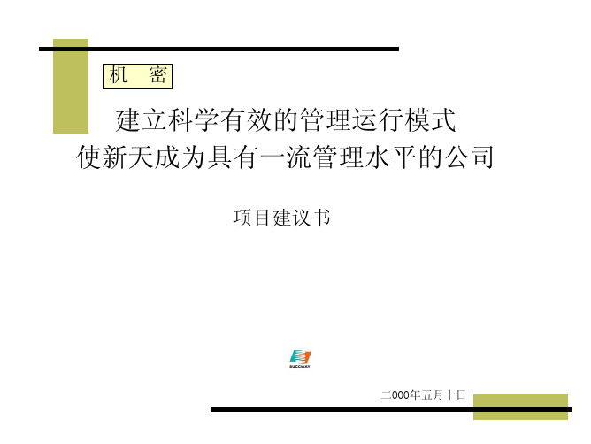 管理咨询项目建议书(战略+流程+管控+绩效+CIS)