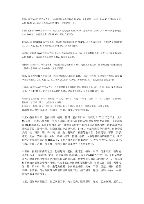 世界七大洲