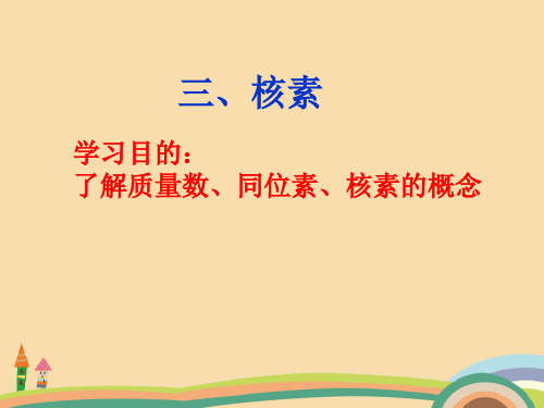 高二化学核素PPT优秀课件