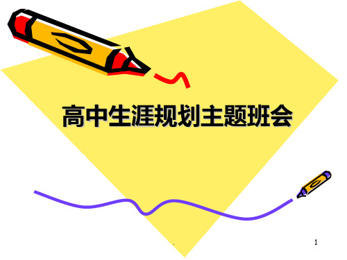 高中生生涯规划主题班会PPT课件