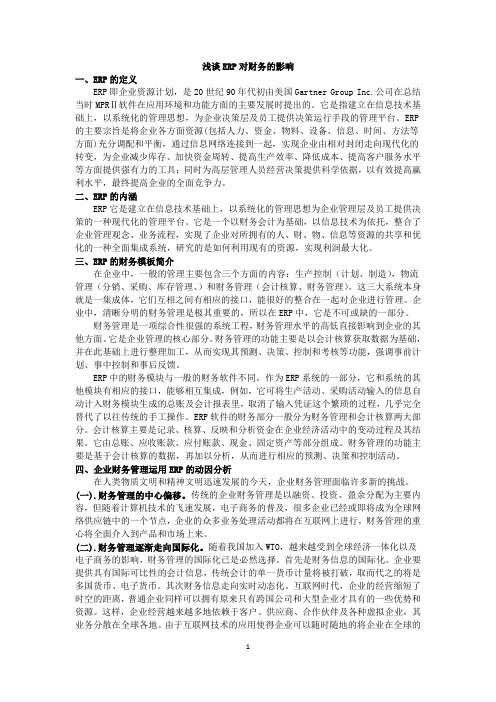 ERP小论文