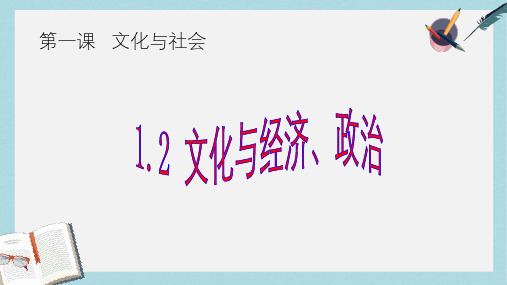 人教版高中政治必修三1.2《文化与经济、政治》ppt课件