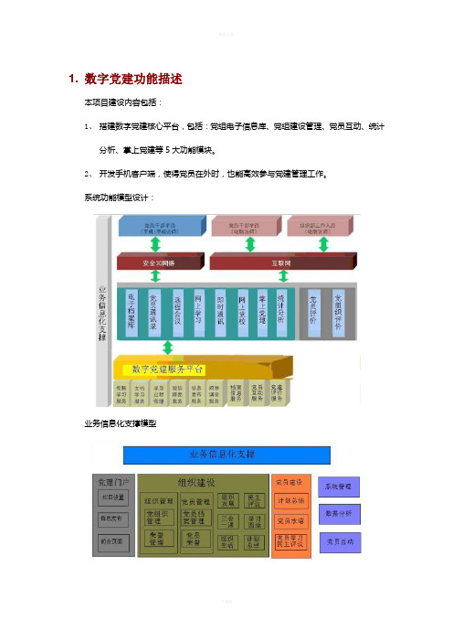 数字党建管理平台功能描述