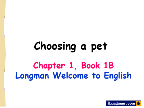 LONGMAN WELCOME TO ENGLISH