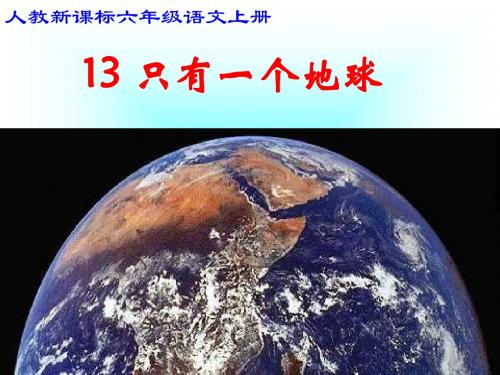 《只有一个地球》课件【更新】