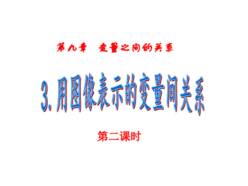 9.3用图像表示变量之间的关系(2)