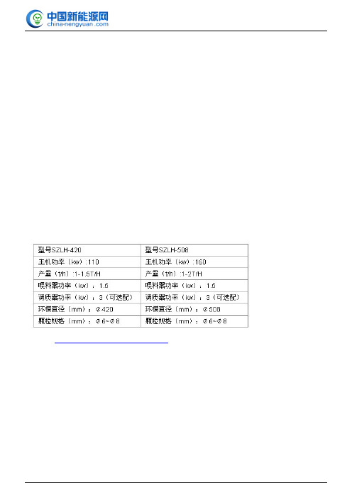 木屑颗粒机的介绍及其技术参数