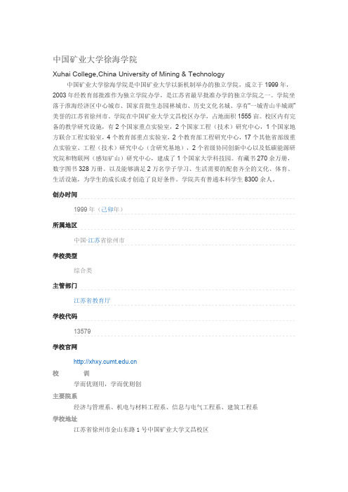 中国矿业大学徐海学院