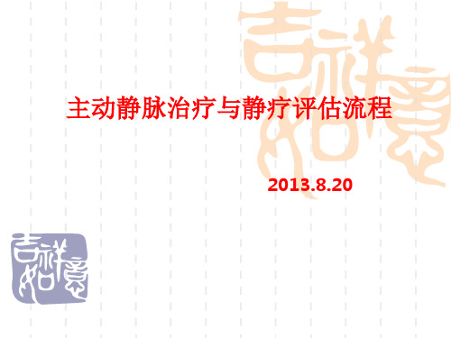 主动静脉治疗与静脉治疗评估流程图