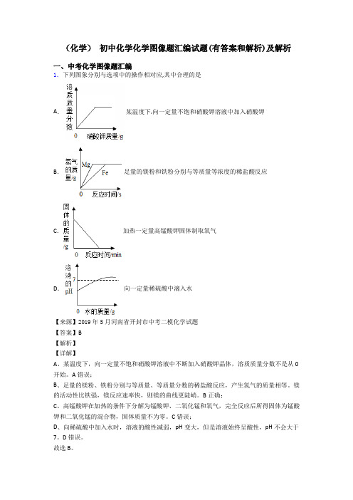 (化学) 初中化学化学图像题汇编试题(有答案和解析)及解析