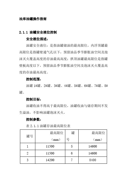 油库油罐操作指南