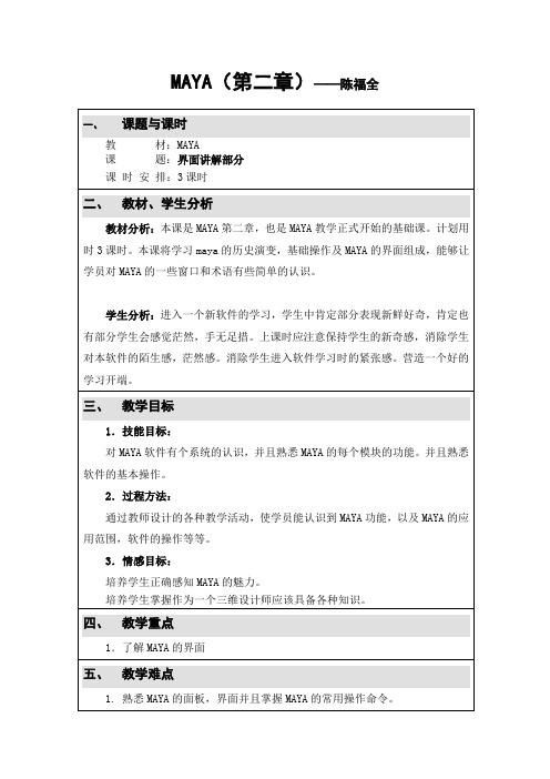 MAYA教案第二章