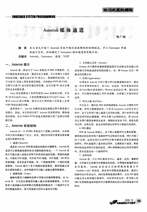 Asterisk媒体通道