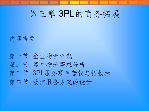 3PL的商务拓展ppt课件