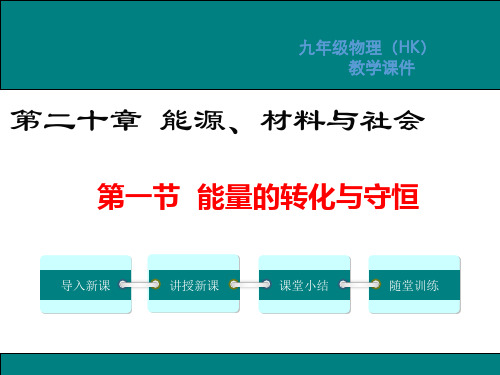 沪科版九年级物理下册第20章能源材料与社会PPT教学课件
