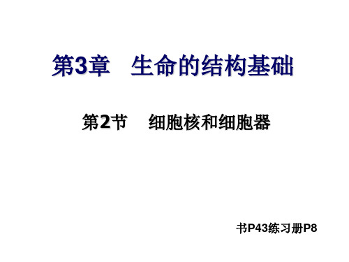 沪科版生物高中第一册3.2《细胞核和细胞器》优质课件(44张)(共44张PPT)